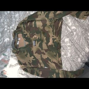 Adidas originals cropped camo hoodie!